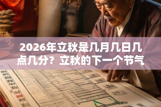 2026年立秋是几月几日几点几分？立秋的下一个节气是什么？