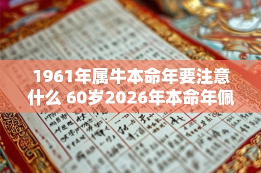 1961年属牛本命年要注意什么 60岁2026年本命年佩戴什么好