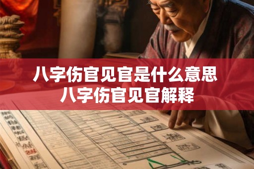 八字伤官见官是什么意思 八字伤官见官解释 八字伤官见官是什么意思 八字伤官见官解释