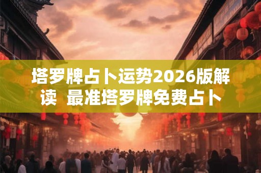 塔罗牌占卜运势2026版解读  最准塔罗牌免费占卜