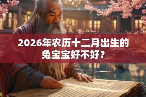 2026年农历十二月出生的兔宝宝好不好？