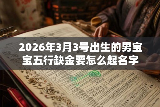 2026年3月3号出生的男宝宝五行缺金要怎么起名字