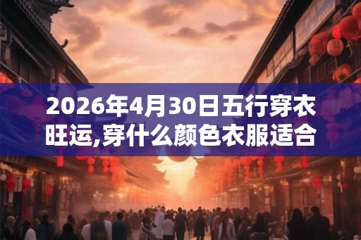 2026年4月30日五行穿衣旺运,穿什么颜色衣服适合 2026年4月30日五行穿衣旺运,穿什么颜色衣服适合