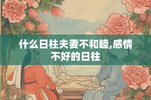 什么日柱夫妻不和睦,感情不好的日柱 什么日柱夫妻不和睦,感情不好的日柱
