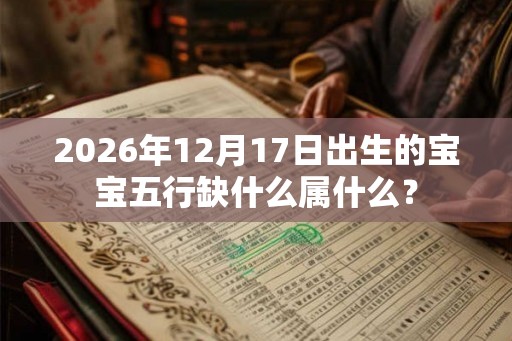 2026年12月17日出生的宝宝五行缺什么属什么？