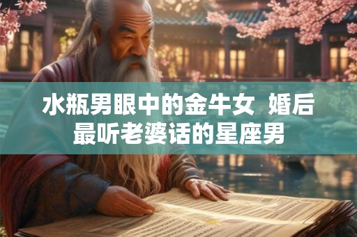 水瓶男眼中的金牛女  婚后最听老婆话的星座男