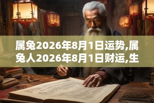 属兔2026年8月1日运势,属兔人2026年8月1日财运,生肖兔2026年8月1日运势