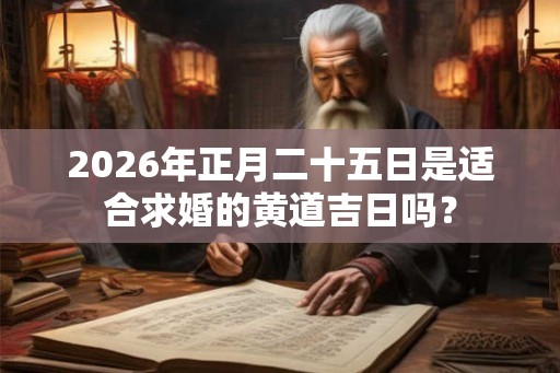 2026年正月二十五日是适合求婚的黄道吉日吗? 2026年正月二十五日是适合求婚的黄道吉日吗?