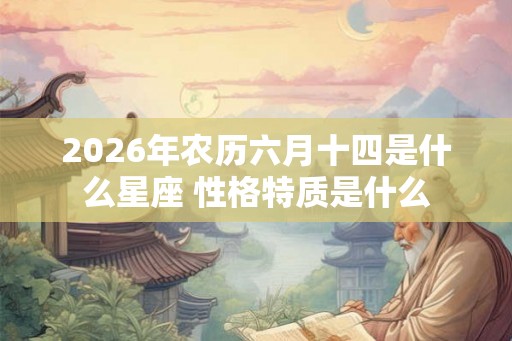 2026年农历六月十四是什么星座 性格特质是什么
