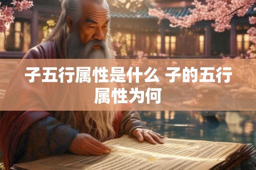 子五行属性是什么 子的五行属性为何