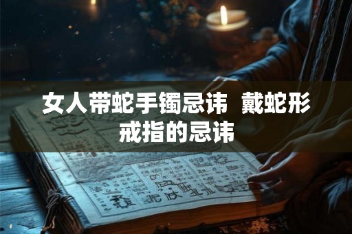 女人带蛇手镯忌讳  戴蛇形戒指的忌讳