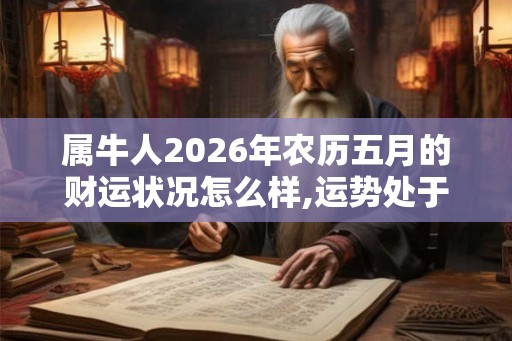 属牛人2026年农历五月的财运状况怎么样,运势处于下降