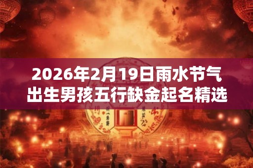 2026年2月19日雨水节气出生男孩五行缺金起名精选 2026年2月19日雨水节气出生男孩五行缺金起名精选