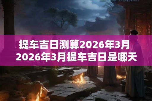 提车吉日测算2026年3月 2026年3月提车吉日是哪天