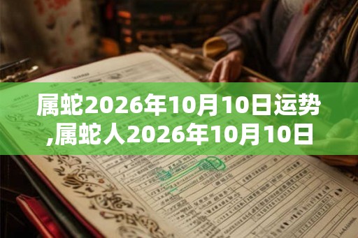 属蛇2026年10月10日运势,属蛇人2026年10月10日财运,生肖蛇2026年10月10日运势