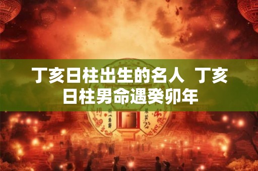 丁亥日柱出生的名人  丁亥日柱男命遇癸卯年