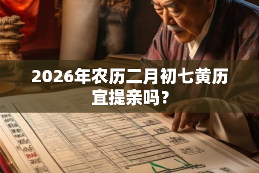 2026年农历二月初七黄历宜提亲吗？