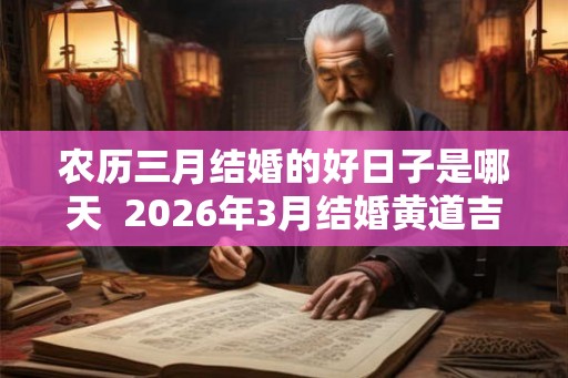农历三月结婚的好日子是哪天 2026年3月结婚黄道吉日 农历三月结婚的好日子是哪天 2026年3月结婚黄道吉日