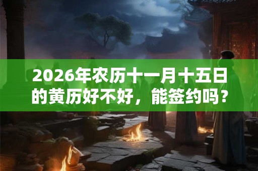 2026年农历十一月十五日的黄历好不好，能签约吗？