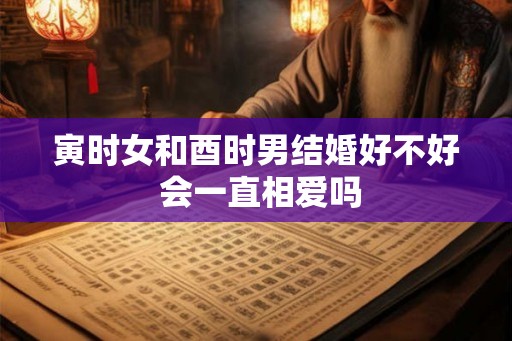 寅时女和酉时男结婚好不好 会一直相爱吗
