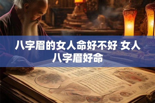 八字眉的女人命好不好 女人八字眉好命