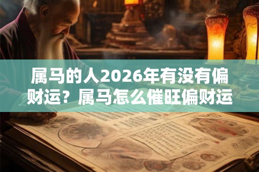 属马的人2026年有没有偏财运？属马怎么催旺偏财运？