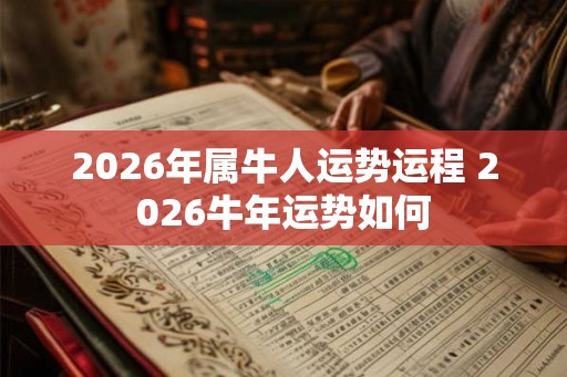 2026年属牛人运势运程 2026牛年运势如何