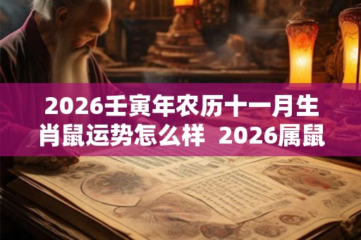 2026壬寅年农历十一月生肖鼠运势怎么样  2026属鼠的人今年几岁