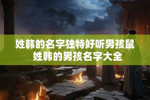 姓韩的名字独特好听男孩鼠  姓韩的男孩名字大全