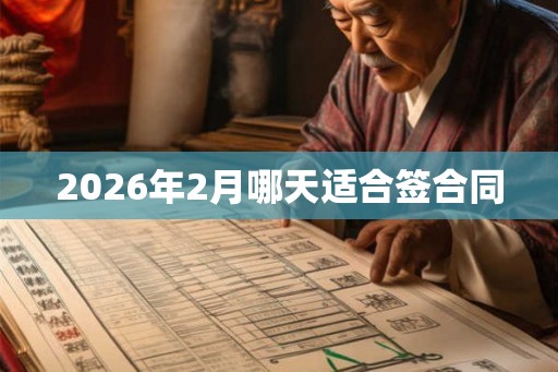 2026年2月哪天适合签合同
