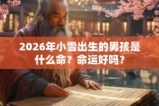 2026年小雪出生的男孩是什么命？命运好吗？