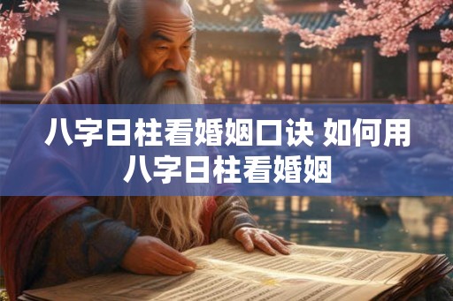 八字日柱看婚姻口诀 如何用八字日柱看婚姻 八字日柱看婚姻口诀 如何用八字日柱看婚姻