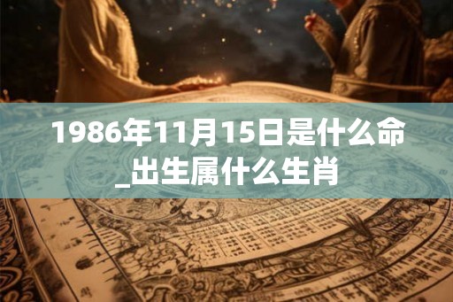 1986年11月15日是什么命_出生属什么生肖 1986年11月15日是什么命_出生属什么生肖