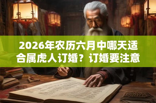 2026年农历六月中哪天适合属虎人订婚？订婚要注意什么？