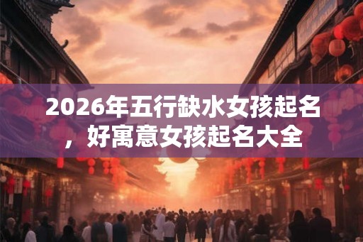 2026年五行缺水女孩起名，好寓意女孩起名大全