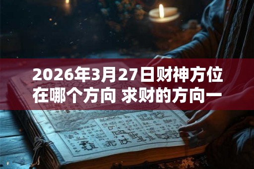 2026年3月27日财神方位在哪个方向 求财的方向一览