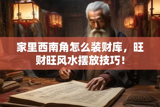 家里西南角怎么装财库，旺财旺风水摆放技巧！