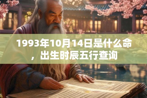 1993年10月14日是什么命，出生时辰五行查询