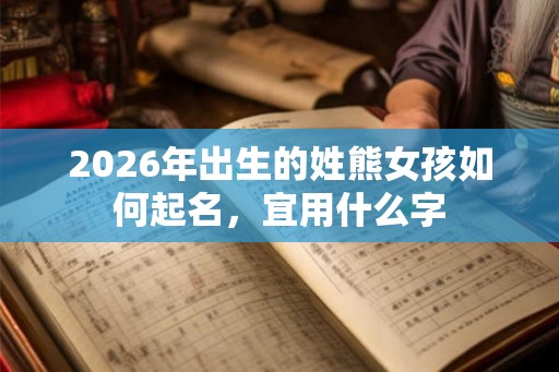 2026年出生的姓熊女孩如何起名，宜用什么字