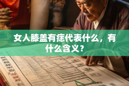 女人膝盖有痣代表什么，有什么含义？