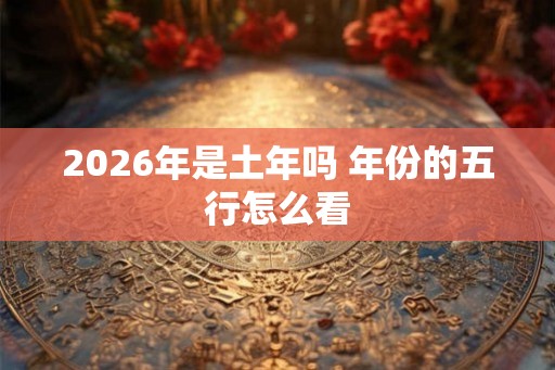 2026年是土年吗 年份的五行怎么看