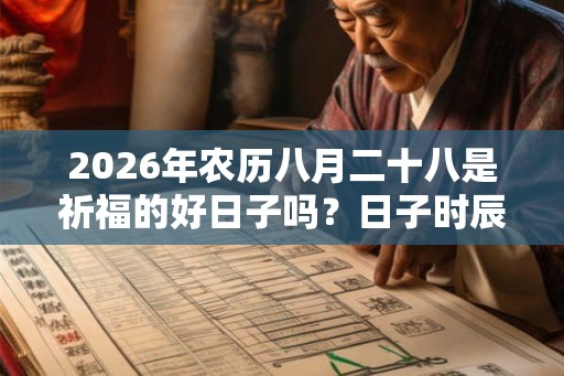 2026年农历八月二十八是祈福的好日子吗？日子时辰吉凶如何？