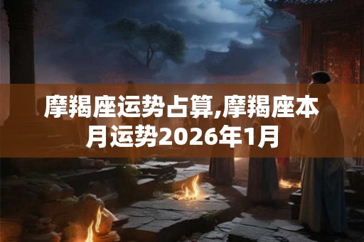 摩羯座运势占算,摩羯座本月运势2026年1月 摩羯座运势占算,摩羯座本月运势2026年1月