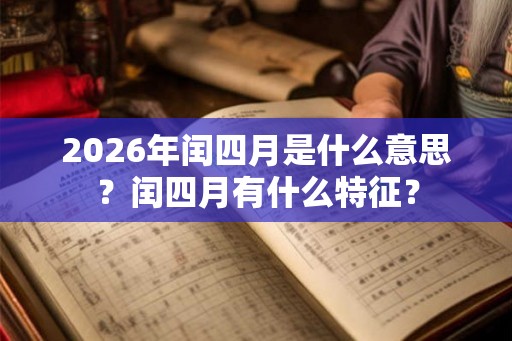 2026年闰四月是什么意思？闰四月有什么特征？