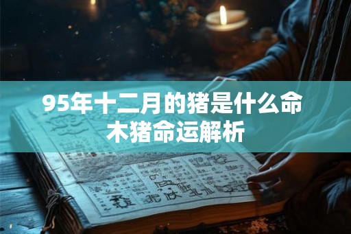 95年十二月的猪是什么命 木猪命运解析 95年十二月的猪是什么命 木猪命运解析
