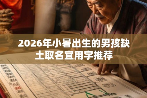 2026年小暑出生的男孩缺土取名宜用字推荐