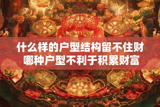 什么样的户型结构留不住财 哪种户型不利于积累财富