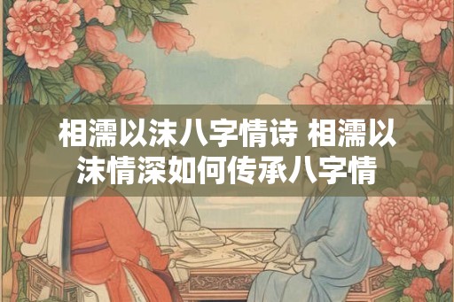 相濡以沫八字情诗 相濡以沫情深如何传承八字情