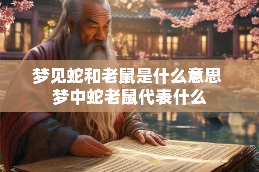 梦见蛇和老鼠是什么意思 梦中蛇老鼠代表什么