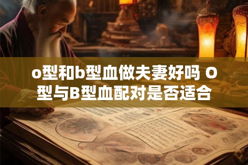 o型和b型血做夫妻好吗 O型与B型血配对是否适合